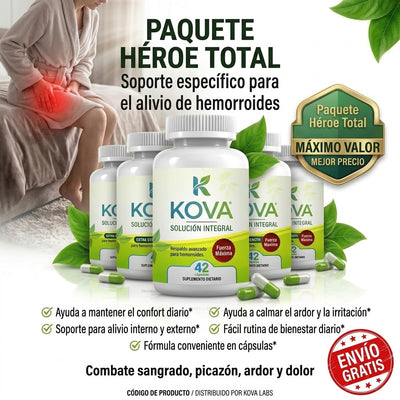 Cápsulas para Hemorroides y Almorranas – Alivio de Ardor, Picazón e Inflamación Rectal
