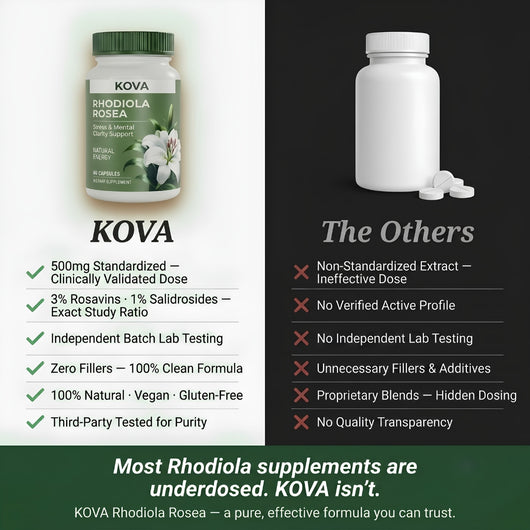 KOVA Rhodiola Rosea — 500mg Standardized