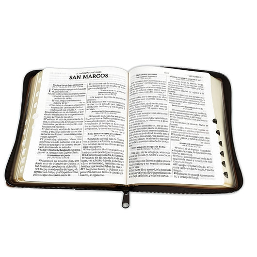 Biblia Reina Valera 1960 Letra Grande con Cierre, Piel Marrón