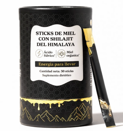 Palitos de Miel GOLD con Shilajit del Himalaya